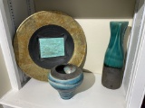 Three pieces of art pottery