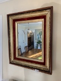 Antique Mirror with Velvet Border