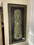 Central American Native God Framed Jade Piece