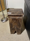 Vintage African Tribal Stand with storage top