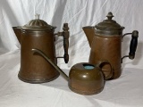 Copper Coffee Pots and Copper Watering Can