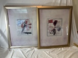 2 Pier 1 Import Framed Art Pieces.  See Photos