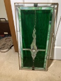 Decorative Glass and Copper Panel  28 1/2 inches High