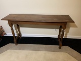 Wooden Console Table 55 1/2 inches Wide x 15 inches Deep & 29 inches High