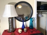 Mirror, Lamp, Glassware & More