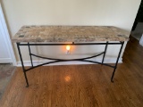 Stone Mosaic Style Console Table.  54 inches Wide x 20 inches Deep x 30 inches High