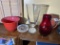 Group lot of four vintage piece of glass