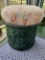 Large Redware Stoneware Ceramic Planter w/Cherubs
