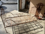 Unusual Cast Iron Collapsible Victorian Daybed