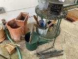 Antique Watering Can, Garden Stand, Lantern and more lot