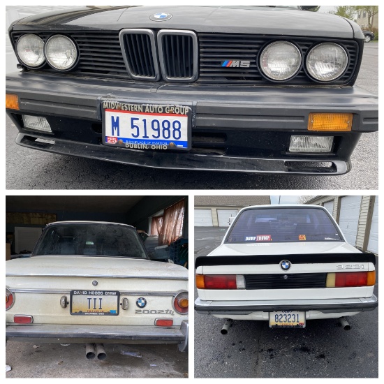 1988 BMW M5, 1973 2002 tii, 1982 323i