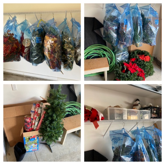 Large assortment of holiday decor