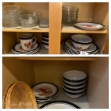 Set of Cardinal bird dinnerware