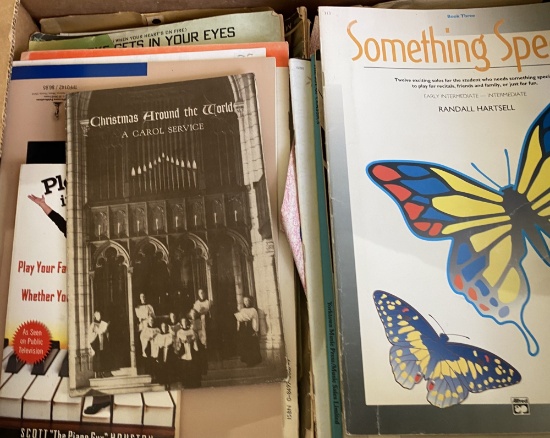 Box lot of old sheet music