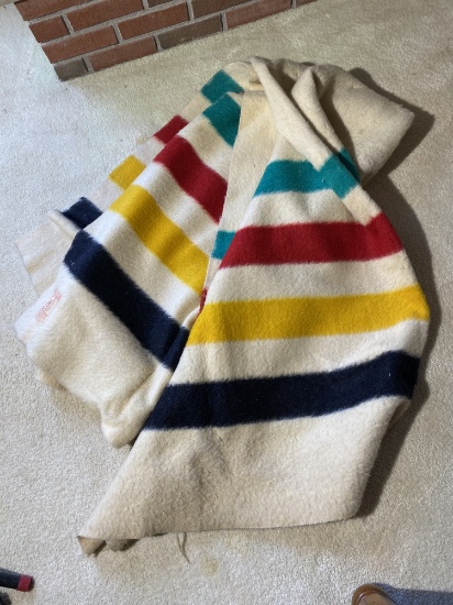 Vintage Wool Hudson's Bay Blanket