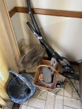 Vacuum, fan, baskets etc lot