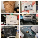 Group of Electronics, Hamper Basket, Canon Printer, Karaoke Machine & More