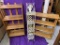 2 Bookshelves and Metal Decorative Stand