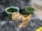 Ceramic Monkey, McCoy Planter and Shawnee Planter