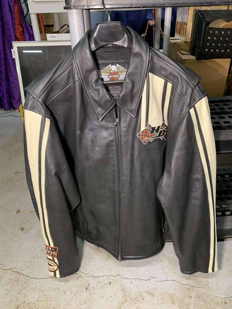 white harley davidson leather jacket