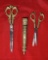 Set of Ornate Scissors with Sheath