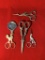 4 Pairs of Ornate Scissors. Some are Sterling.   See Photos For Extra Details