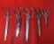 5 Pairs of Ornate Scissors.  Some are Sterling, See Photos For Extra Details