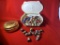 Enameled Thimbles and Box