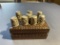 Group of 8 pewter Thimbles plus box