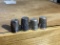 Group of 4 antique sterling silver sewing thimbles