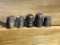 Group of 5 antique sterling silver sewing thimbles