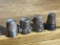 Group of 4 antique sterling silver sewing thimbles