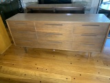 6 Drawer Mid-century Dresser - Walnut Veneer