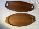 Kalmar & Staved Teak Trays