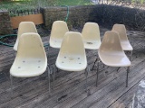 7  Herman Miller Eames Mid-century Modern Shell Chairs