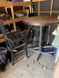 High Top Table with 2 Chairs That Need Repaired