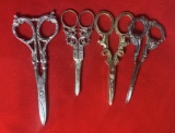 4 Pairs of Ornate Scissors.  See Photos For Extra Details