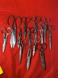 13 Pairs of Ornate Scissors. See Photos For Extra Details