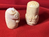 Carved Bone Thimbles