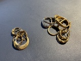 Group of 14k gold and 10k gold earrings