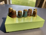 Group of 7 vintage thimbles