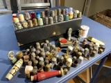 Very large lot of assorted thimbles and more