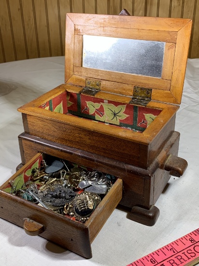Authors Card Game & Wooden Jewelry Box with Contents