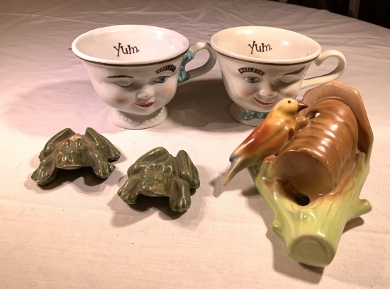 Baileys Collector Glasses, Thread Holder & Ceramic "Surprise" Frogs