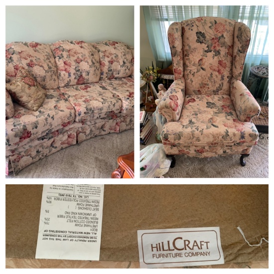 Hillcraft Furniture Company Sofa and Armchair