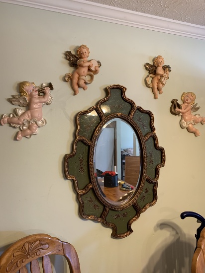 Mirror with Decorative Angles