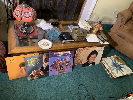 OSU Lamp, Records, Coffee Table, Decorative Items & More.  See Photos