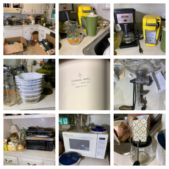 Kitchen Clean Out - Vintage Kitchen Items, Corning Ware, Small Appliances & More