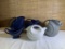 4 Hall Ceramic Pieces and 2 Unmarked Ceramic Pieces.