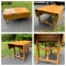 Mid Century Modern Adjustable Height Drop Leaf Table / Coffee Table. See Photos..